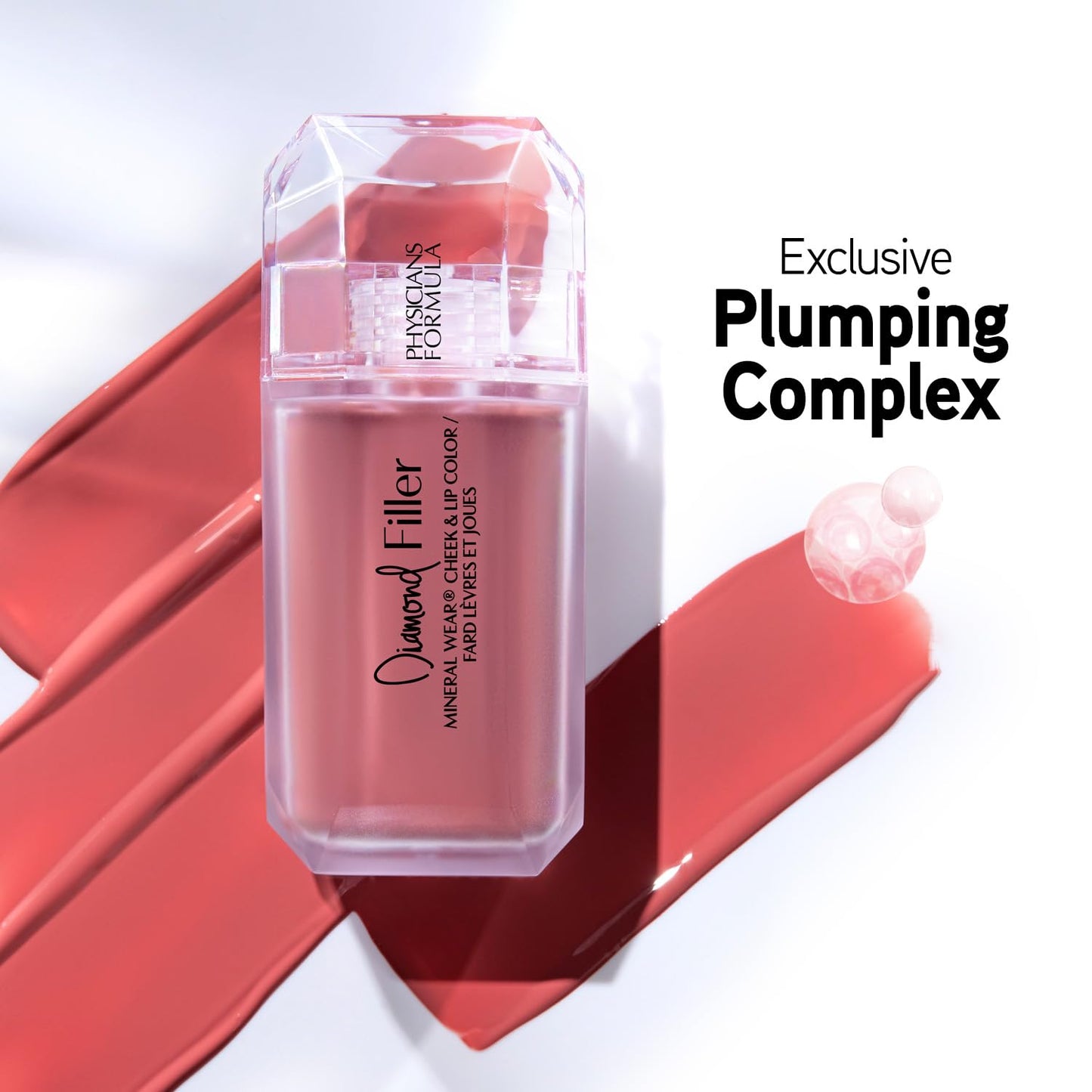 Physicians Formula Mineral Wear®Diamond Filler Cheek & Lip Color, Serum-to-Cream Multi-Use Liquid Blush Formula, Plumps & Smooths for Fuller Looking