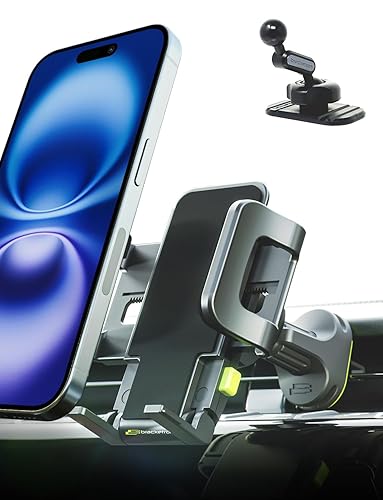 Bracketron Car Phone Holder, TripGrip Phone Mount for Car Dashboard & Air Vent, 360 Rotation One-Hand Release Car Cell Phone Holder for iPhone…