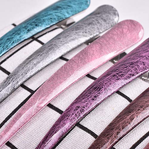 2 Pack Large Metal Claw Duckbill Alligator Clips For Thick or Heavy Hair Beak Cellulose Acetate Hair Clips Teeth Hair Barrettes No Slip Grip Hair