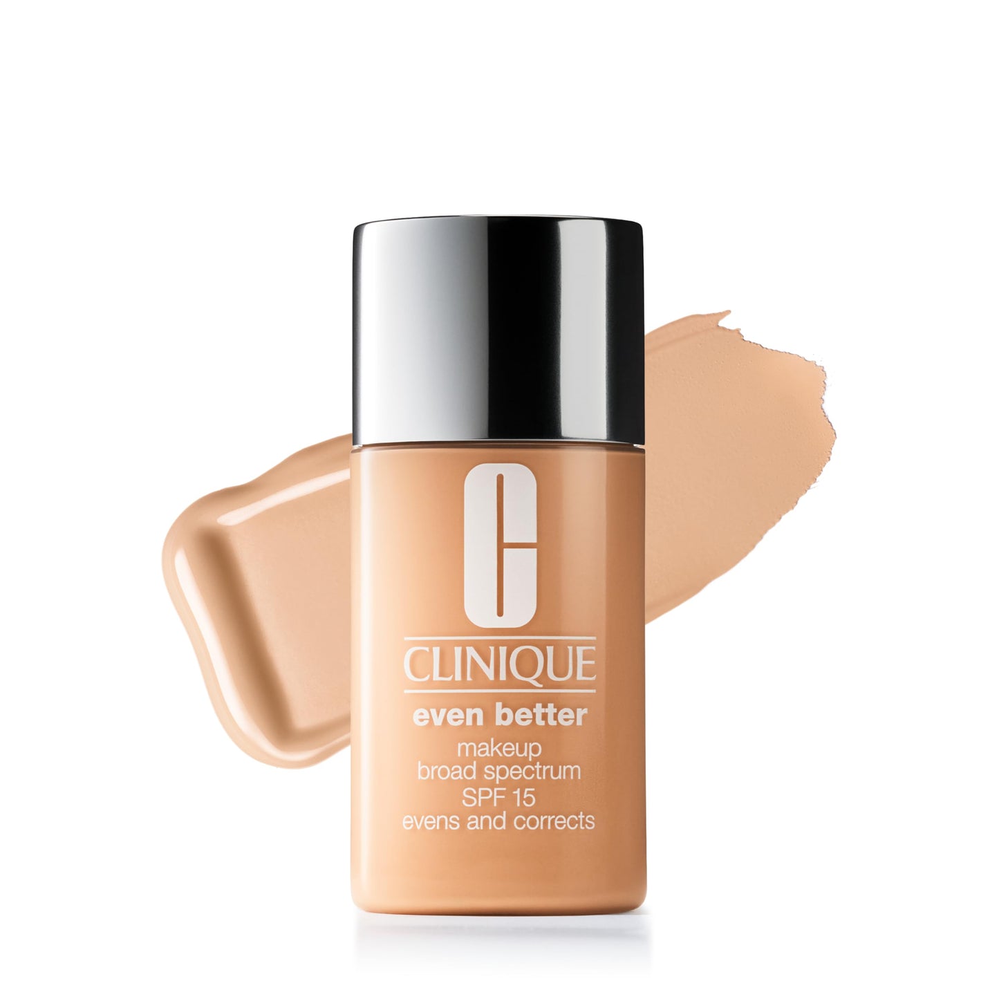 Clinique Even Better Makeup Liquid Foundation SPF 15 With Vitamin C For Dry + Oily Combination Skin Types | Medium Coverage + Natural Finish | Evens
