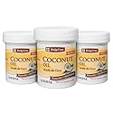 De la Cruz Coconut Oil - Expeller Pressed Coconut Oil for Skin and Hair - Natural Moisturizer for Skin and Hair - 2.2oz (3 Jars)