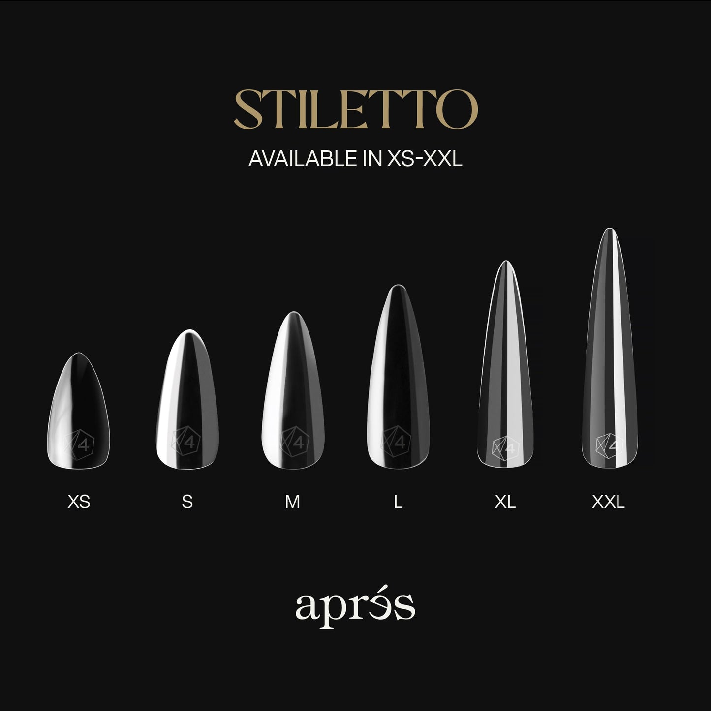 Apres Gel-X® Stiletto Box of Nail Tips | 280 Gel-X Tips, Soft Tips, 14 Sizes 00-9 | Half-sizes Included (Sculpted Stiletto Extra Long, 280 Count) Beauty & Personal Care APRÉS