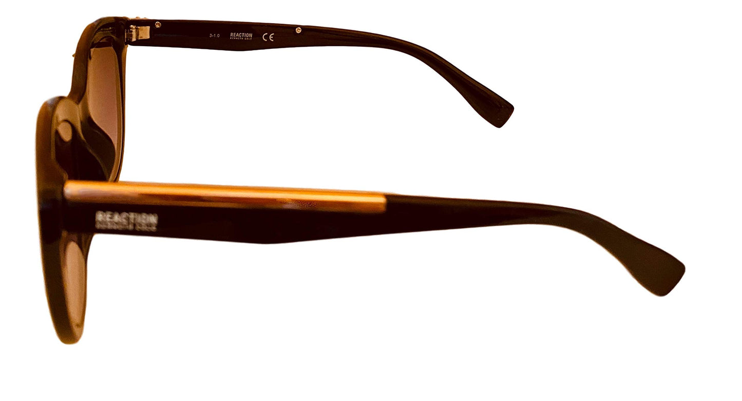 Kenneth Cole Reaction Womens Black Plastic Cateye Sunglass KC1373 1B