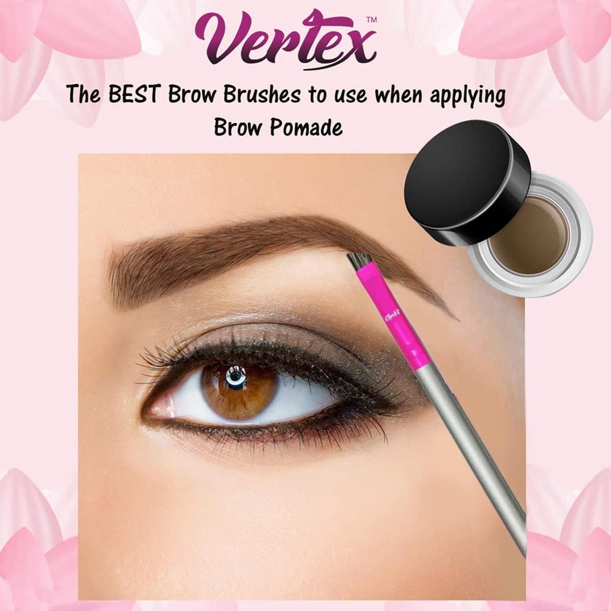 Firm Eyebrow Brush Kit For Makeup Pomade Tint Stencil Color Waterproof Applicator 2 Pc Angled Eye Brow Lamination Kit To Contour Conceal Brows