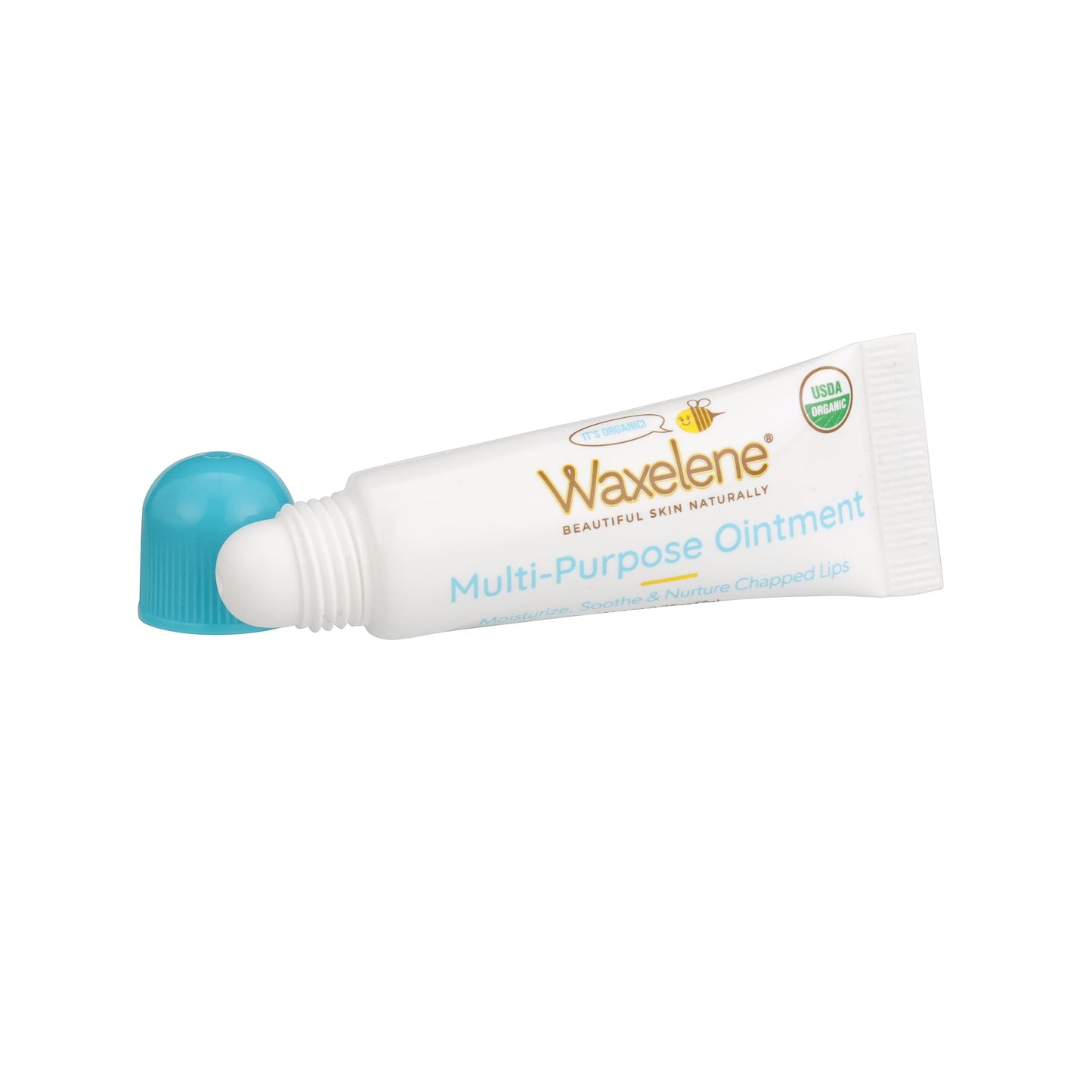 Waxelene Original Organic Multipurpose Ointment Lip Tube Pack of 5, Best Lip Balm Ever Baby Eczema Chapped Dry Sensitive Skin Body Hand Face
