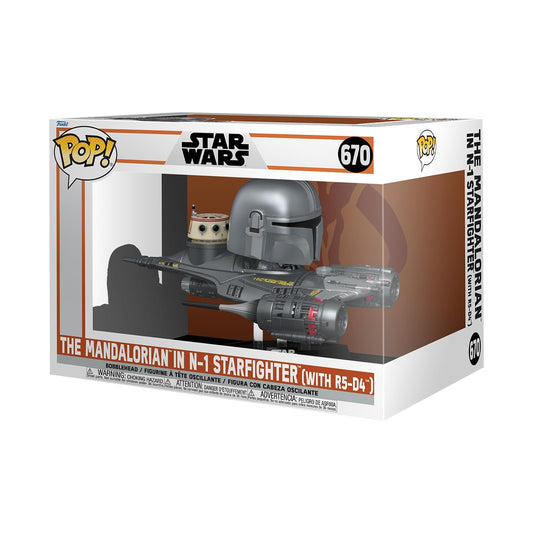 Funko POP! Rides: Star Wars: The Mandalorian - Mandalorian in N1 Starfighter - Collectable Vinyl Figure - Gift Idea - Official Merchandise - for Kids…