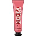 Maybelline Cheek Heat Gel-Cream Blush Makeup, Lightweight, Breathable Feel, Sheer Flush Of Color, Natural-Looking, Dewy Finish, Oil-Free, Nude Burn, 1