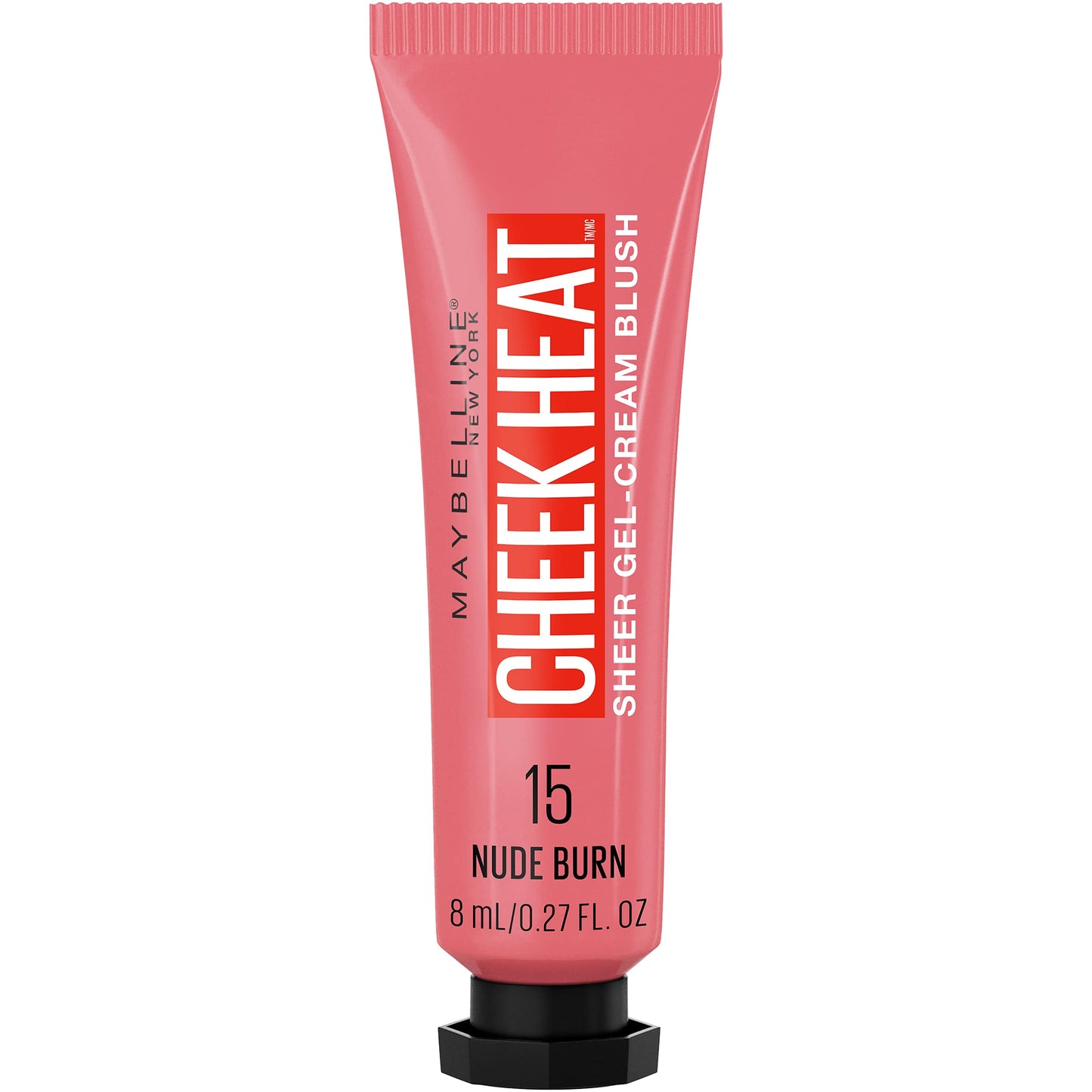 Maybelline Cheek Heat Gel-Cream Blush Makeup, Lightweight, Breathable Feel, Sheer Flush Of Color, Natural-Looking, Dewy Finish, Oil-Free, Nude Burn, 1