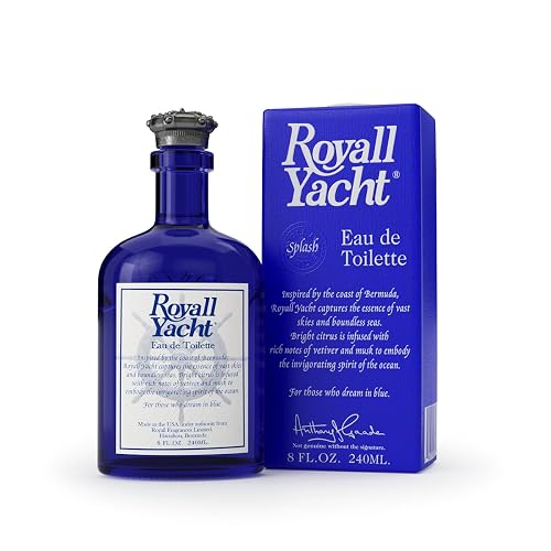 ROYALL YACHT, Men's Eau de Toilette, Marine Citrus & Vetiver Fragrance - 8 oz Splash