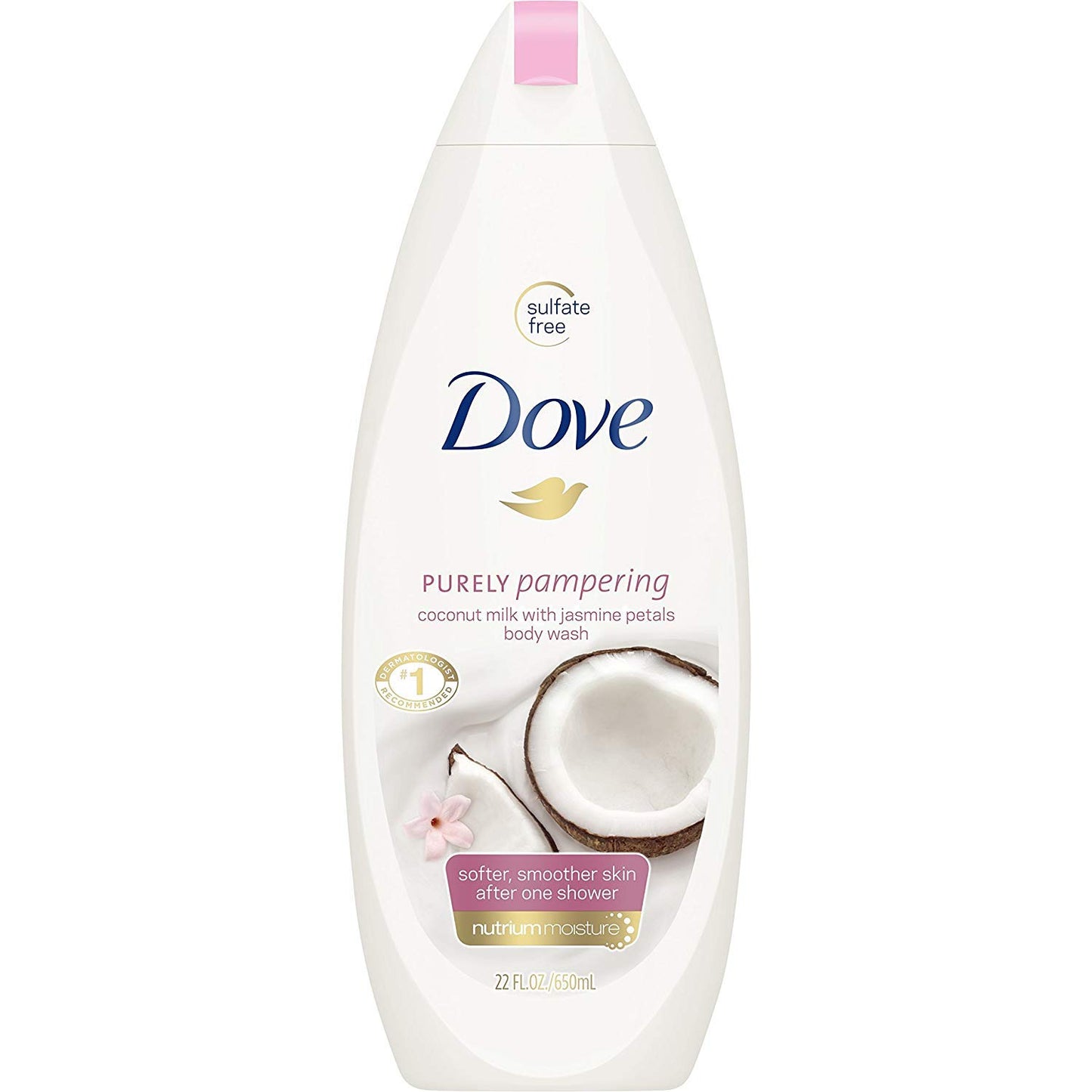 Dove Body Wash - Purely Pampering - Coconut Milk With Jasmine Petals - Net Wt. 22 FL OZ (650 mL) Per Bottle - Pack of 3 Bottles Beauty & Personal Care Dove