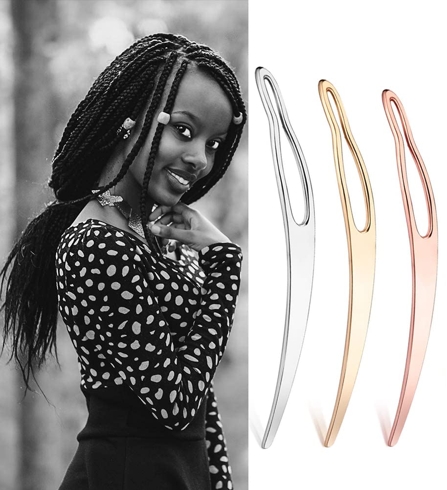 FFNIU 3Pcs Dreadlocks Tools, Interlocking Tools for Locs, Sisterlock and Dreadlocks Starter Tightening Accessories for Dreads. Easy Locking Needle