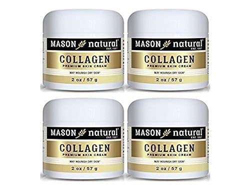 MASON NATURAL Collagen Premium Skin Cream - Anti Aging Face and Body Moisturizer, Intense Skin Hydration and Firmness, Pear Scent, Paraben Free, 2 OZ