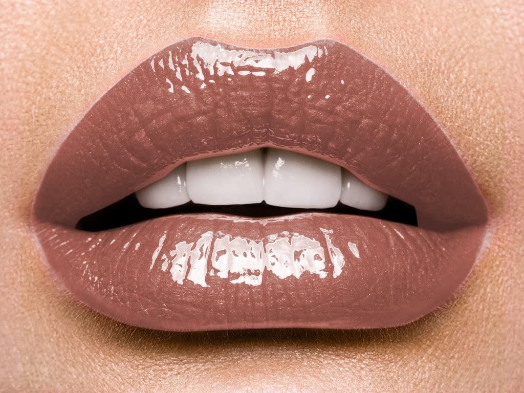 Karity THE GLOSS HIGH-SHINE LIP GLOSS LAYLA Rose Nude With Gold Shimmer