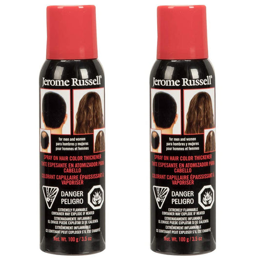 Jerome Russell Spray On Hair Color Thickener Jet Black - Instant Bald Spot Root Cover Up, Hair Thickener Spray for Fine and Thinning Hair, 3.5 oz Beauty & Personal Care Jerome Russell