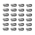 YANTAISIYU 24 Pcs/lot 36mm 10-teeth Metal Wig Clips with Rubber Snap Clips for Wig Hairpiece Hair Extension Accessories(Black)