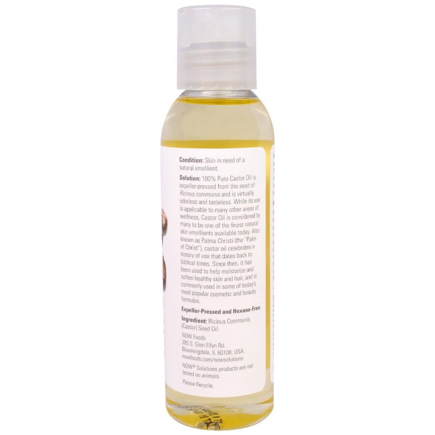 NOW Foods Castor Oil 4 fl oz Oil (Pack of 2)