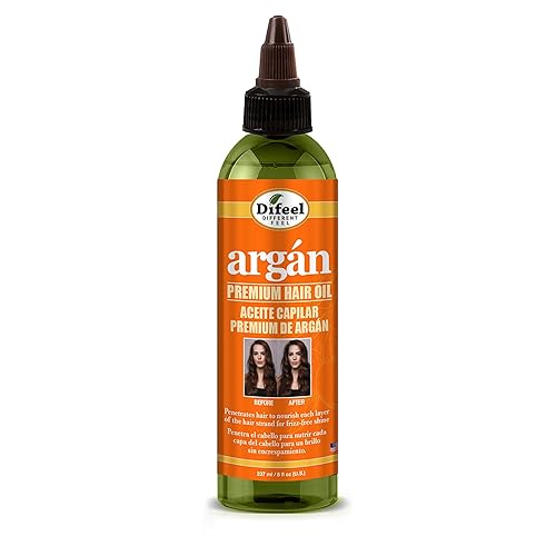 Difeel Argan Hydrating Premium Hair Oil 8 oz. - Hair Oil for Dry Hair and Natural Hair Oil Treatment