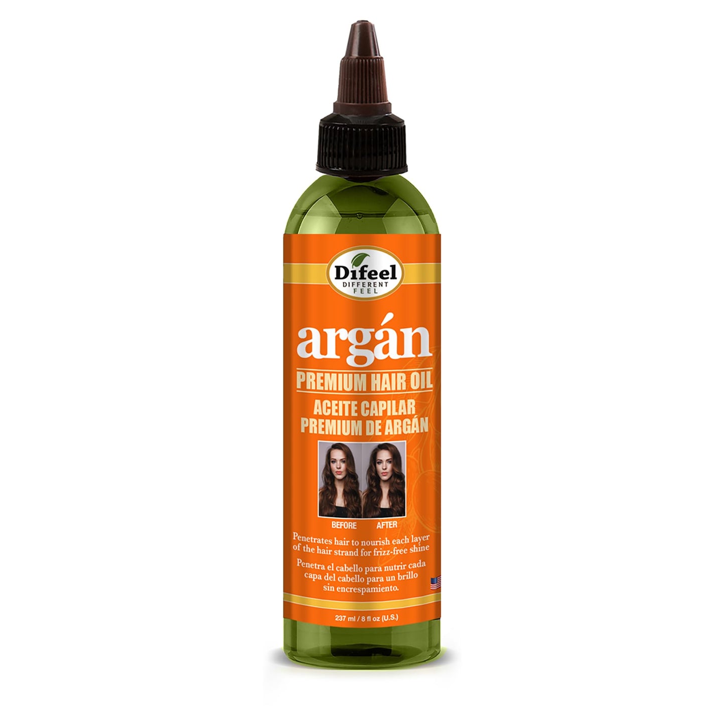 Difeel Argan Hydrating Premium Hair Oil 8 oz. - Hair Oil for Dry Hair and Natural Hair Oil Treatment