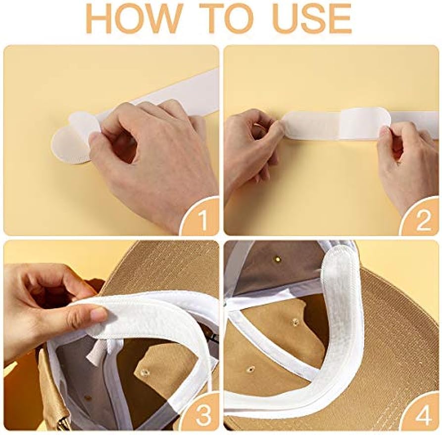 100pcs Collar Protectors Hat Tape Self-Adhesive Neck Liner Pads Against Collar Sweat Stains (White) Beauty and Personal Care RCFINE