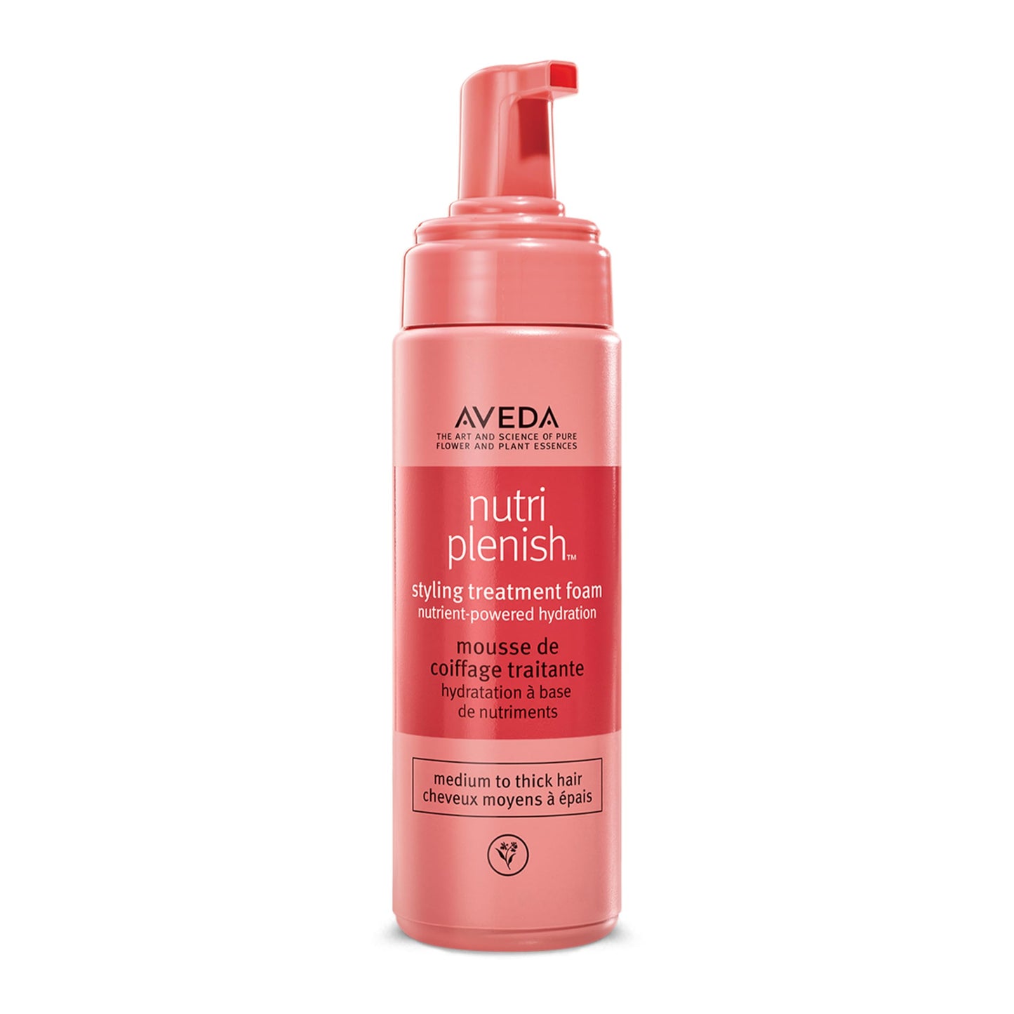 Aveda Nutriplenish Styling Treatment Foam | Soft Hold Styling Foam for Medium to Thick Hair | Hydrates and Nourishes | 94% Naturally Derived*, 6.7 Fl