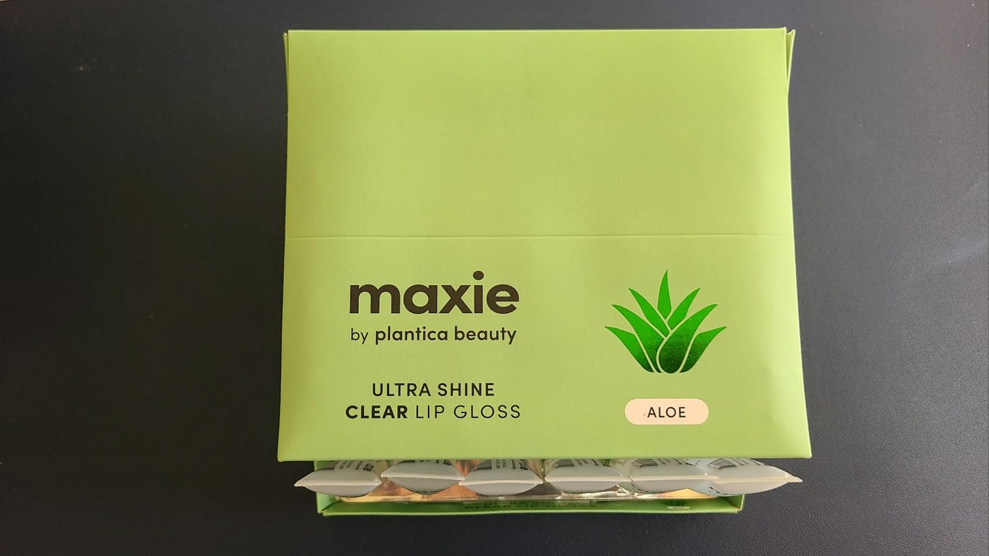 Maxie by Plantico Beauty Clear Lip Polish bulk (12 Pieces) CLEAR/ALOE (ALOE, 6 PCS)