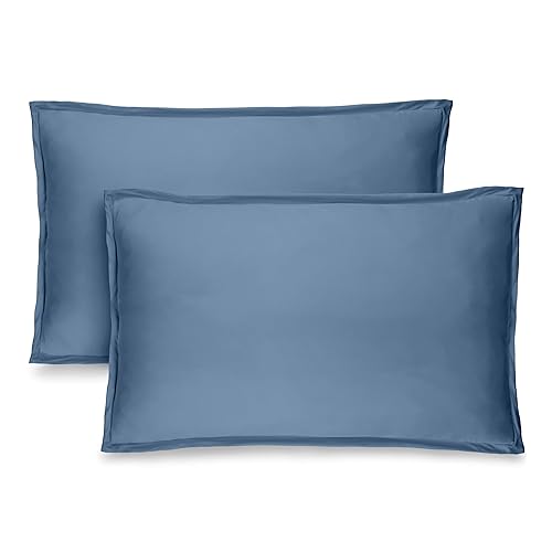 Bare Home Queen Pillow Sham Covers - Set of 2 - Premium 1800 Ultra-Soft Microfiber - Double Brushed - Bed Pillow Shams - Pillows Not Included (Set of