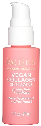 Pacifica Vegan Collagen Skin Solve Primer - 3-in-1 Face Primer that Primes, Blurs & Hydrates, Skincare-Infused Formula with Collagen Peptides