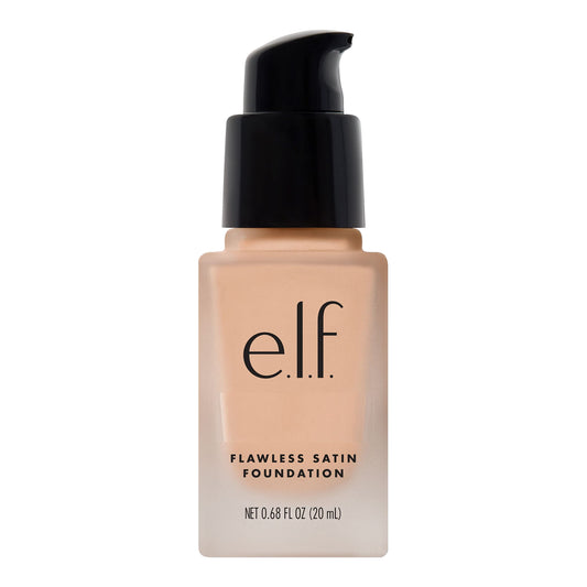 e.l.f. Flawless Satin Foundation, Lightweight & Medium Coverage, Semi-Matte Finish, Vegan & Cruelty-Free, Latte, 0.68 Fl Oz (20mL)