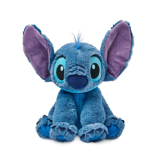 DISNEY STORE Official Stitch Medium Soft Toy for Kids, Cuddly Character with Fuzzy Texture and Embroidered Details, Flexible Floppy Ears, Disney…