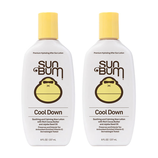 Sun Bum Cool Down Aloe Vera Lotion Vegan After Sun Gel With Cocoa Butter To Soothe and Hydrate Sunburned Skin, 8 oz (Pack of 2) Beauty & Personal Care Sun Bum