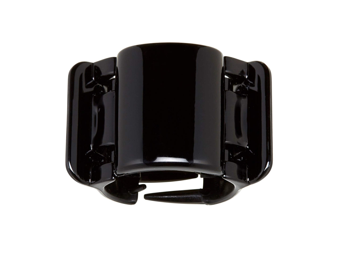 Linziclip Hair Jawclip Midi Black Solid & Black Matte Bundle, 2-pack
