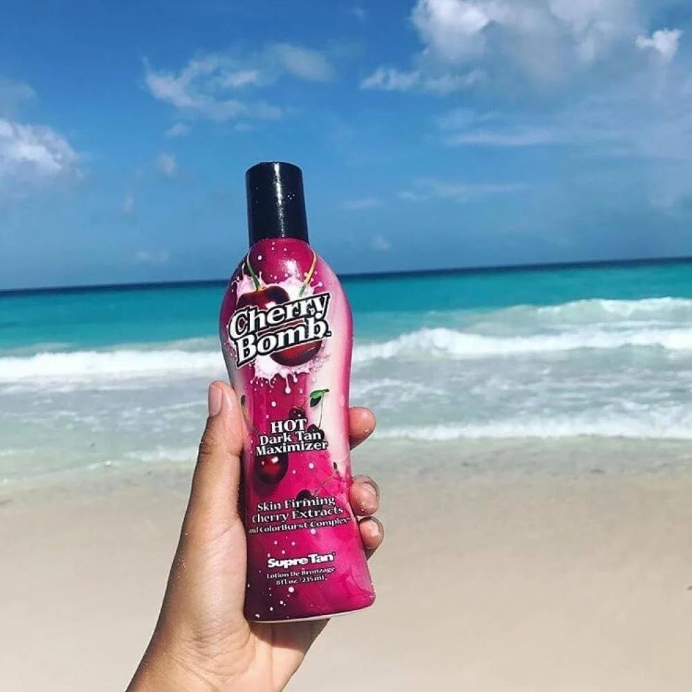 Supre Cherry Bomb Red Hot Dark Accelerator Tanning Lotion 8 oz.