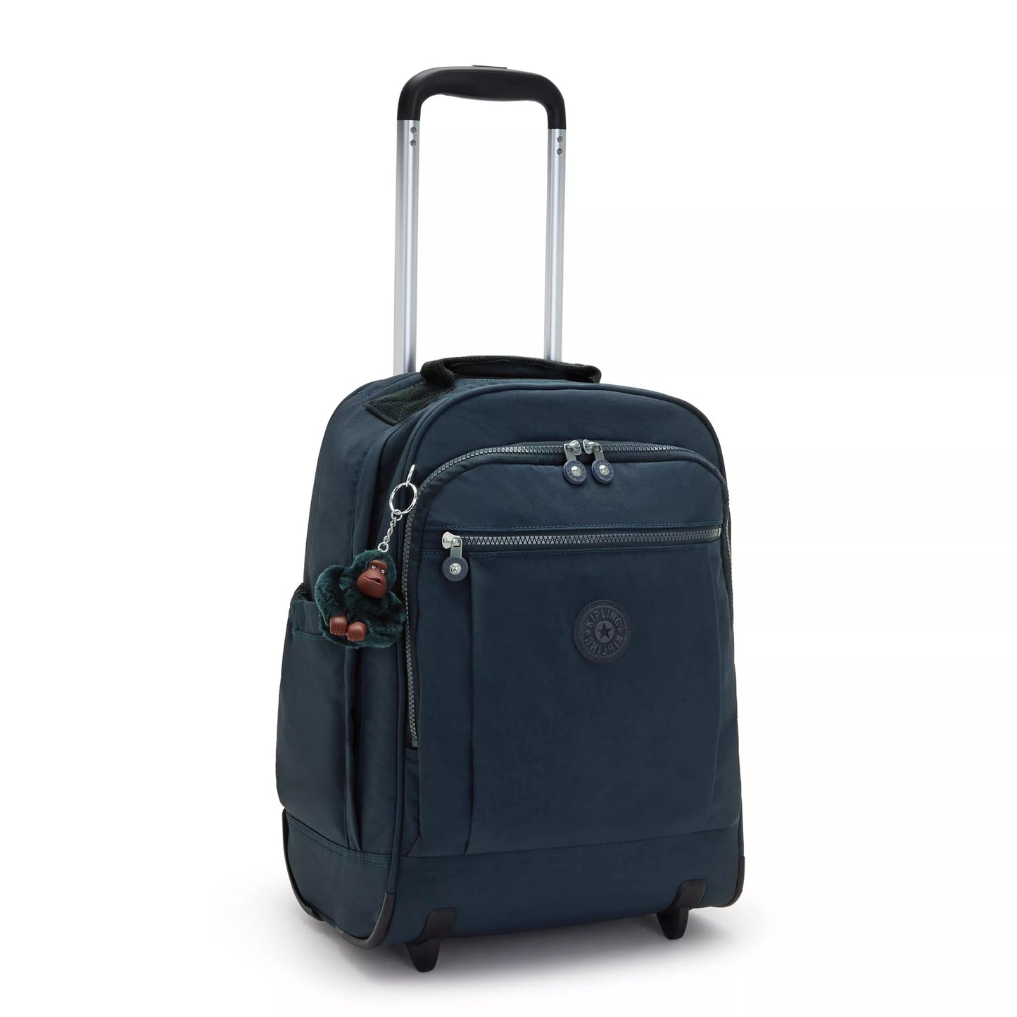 Kipling Women's Gaze Large Rolling, Durable, Wheeled Backpack with Adjustable Shoulder Straps, Nylon Book Bag, True Blue Tonal, 8.25" L x 17.25" H x 12.25" D,100352251