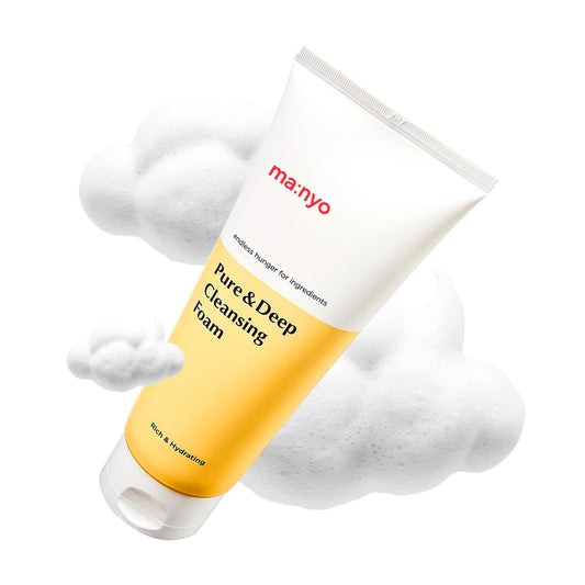 MANYO Pure & Deep Cleansing Foam, Facial Cleanser, for Double Cleansing, Pore Cleaner, Blackhead Remover, Acne Face Wash, Korean Skin Care, 6.7 fl oz
