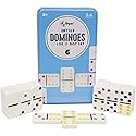 Regal Games Double 6 Dominoes Set for Adults & Kids - Classic Domino Game with 28 Tiles Colored Dots - 2 or 4 Player Games & Ideal for Family Fun…