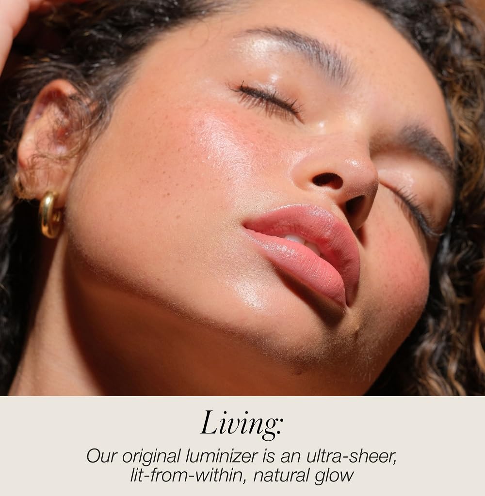 RMS Beauty Luminizer - Cream Highlighter Makeup, Face Highlighter & Inner Corner Eye Highlighter, Glow Balm Dewy Makeup Face Highlighters & Luminizers