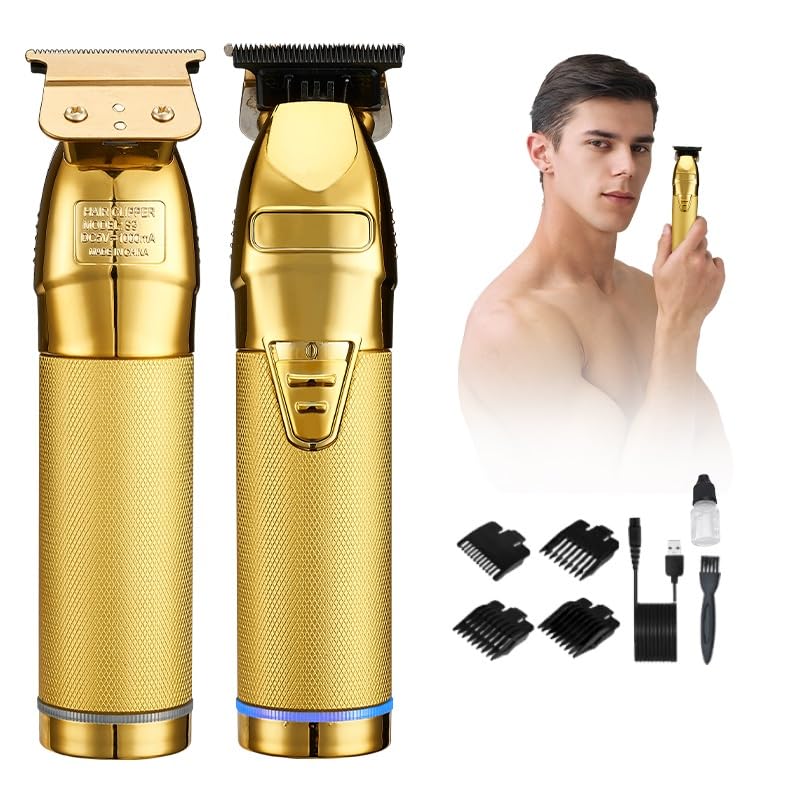 GLESVOWIO Pro Hair Clipper Electric Professional Trimmer for Men Cordless Rechargeable Shaver Barber Cutting Machine T Styling(Silver) Beauty and Personal Care GLESVOWIO