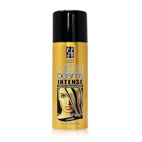 High Beams Intense Temporary Spray On Hair Color - #20 Black Aerosol 2.7 oz.-set 4