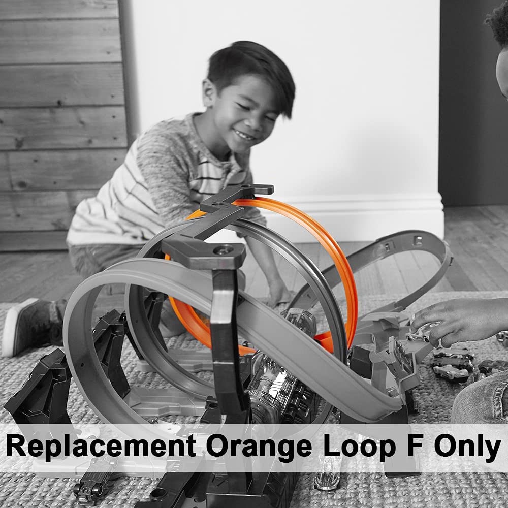 Replacement Parts for Hot Wheels Corkscrew Crash Track Set - FTB65 ~ Die-cast Car Racking Set ~ Replacement Orange Loop F