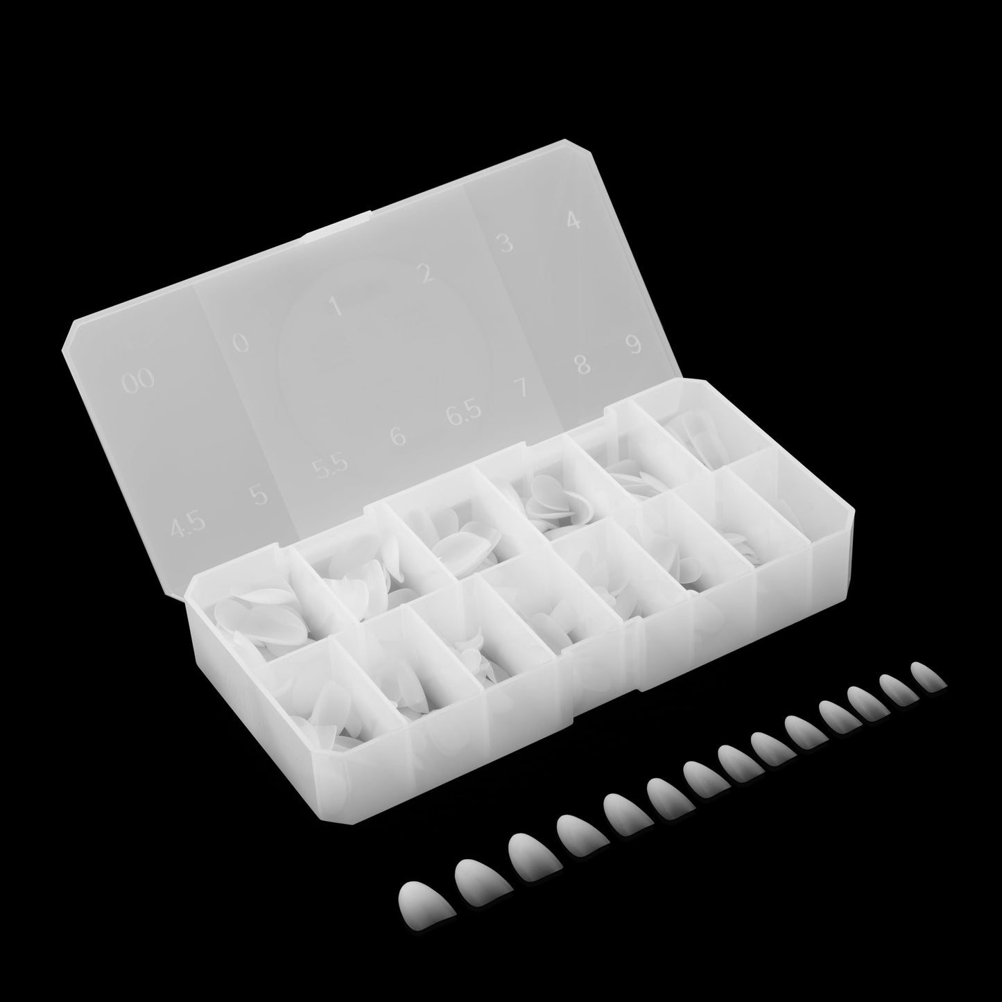 Apres Ombre Gel-X® Box of Nail Tips, 14 Sizes 00-9, Premium Quality (Natural Round Short, 210 Count) Beauty & Personal Care APRÉS