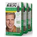 Just for Men Shampoo-In Hair Color, Dark Blond/Lightest Brown H-15, 1 application, (Pack of 3)