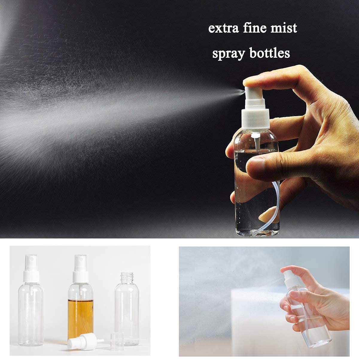 ZEJIA 9 Pack Small Spray Bottle, 2.7oz/80ml Travel Spray Bottle, Empty Fine Mist Spray Bottles, Refillable Mini Spray Bottles with Labels Beauty and Personal Care ZEJIA