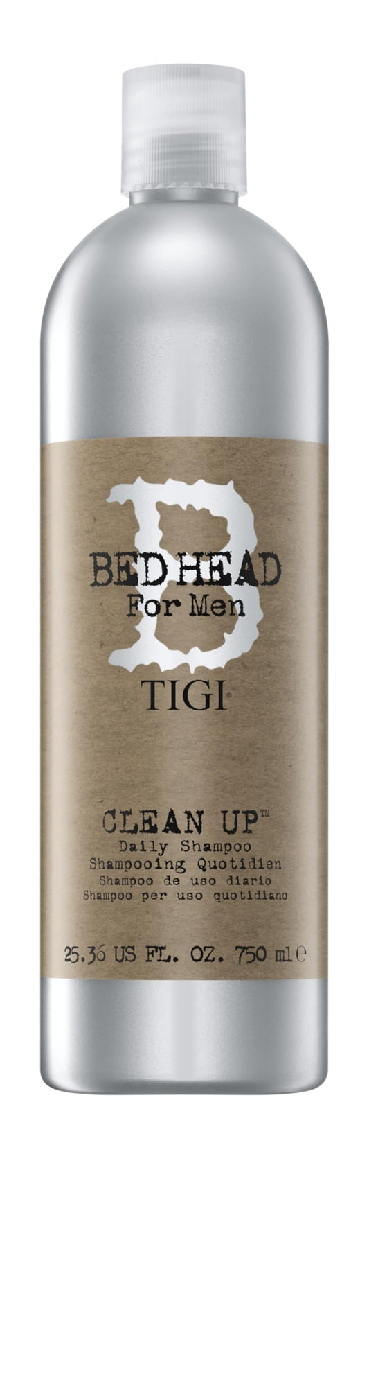 Bed Head by TIGI for Men Clean Up Daily Shampoo, Invigorating Cleanser for All Hair Types, 25.36 fl oz