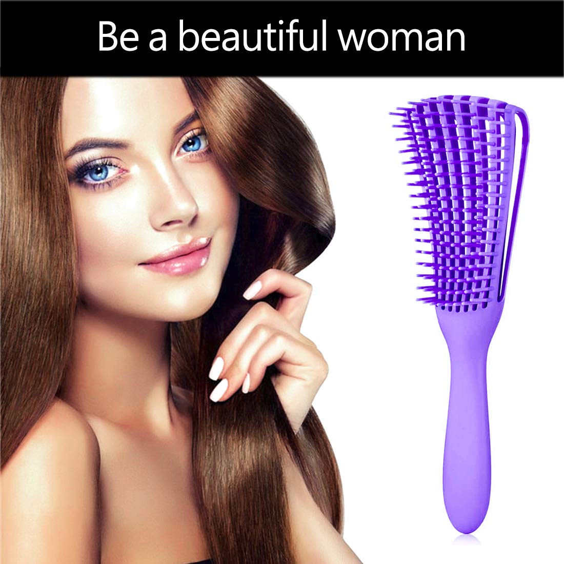 A.DASHER Hair Brush for Afro America/African Hair Textured 3a to 4c Kinky Wavy/Curly/Coily/Wet/Dry/Oil/Thick/Long Hair, Detangling Brush for Women (2