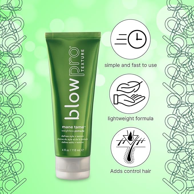 blowpro Weightless Soft Pomade, 4oz - Define, Manage, Maintain Style for Both Long and Short Hair - Infused with Protein, Silk & Soy - All Hair Types