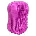 Silicone Body Scrub Brush - Premium Dual Sided Silicone Loofah Body Scrubber Palm Sized, Deeply Cleanses Exfoliates Skins, Silicone Body Scrubber