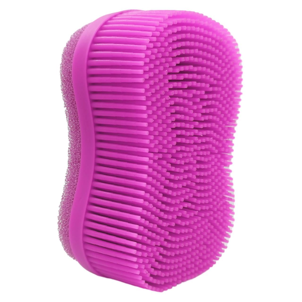Silicone Body Scrub Brush - Premium Dual Sided Silicone Loofah Body Scrubber Palm Sized, Deeply Cleanses Exfoliates Skins, Silicone Body Scrubber