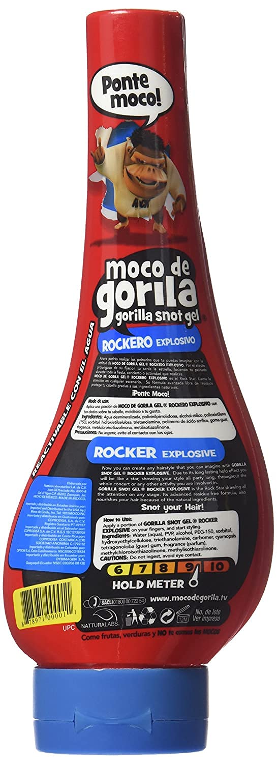 Moco De Gorila Gel Mega Hold 11.99 Ounce (Red) Rockero (355ml) (3 Pack)