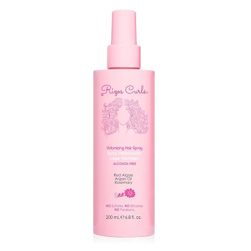 Rizos Curls Alcohol-Free Curl Hair Spray - Flexible Hold, Volume & Frizz Control - Adds Shine & Bounce for All Hair Types Wavy, Curly, Coily 1a-4c