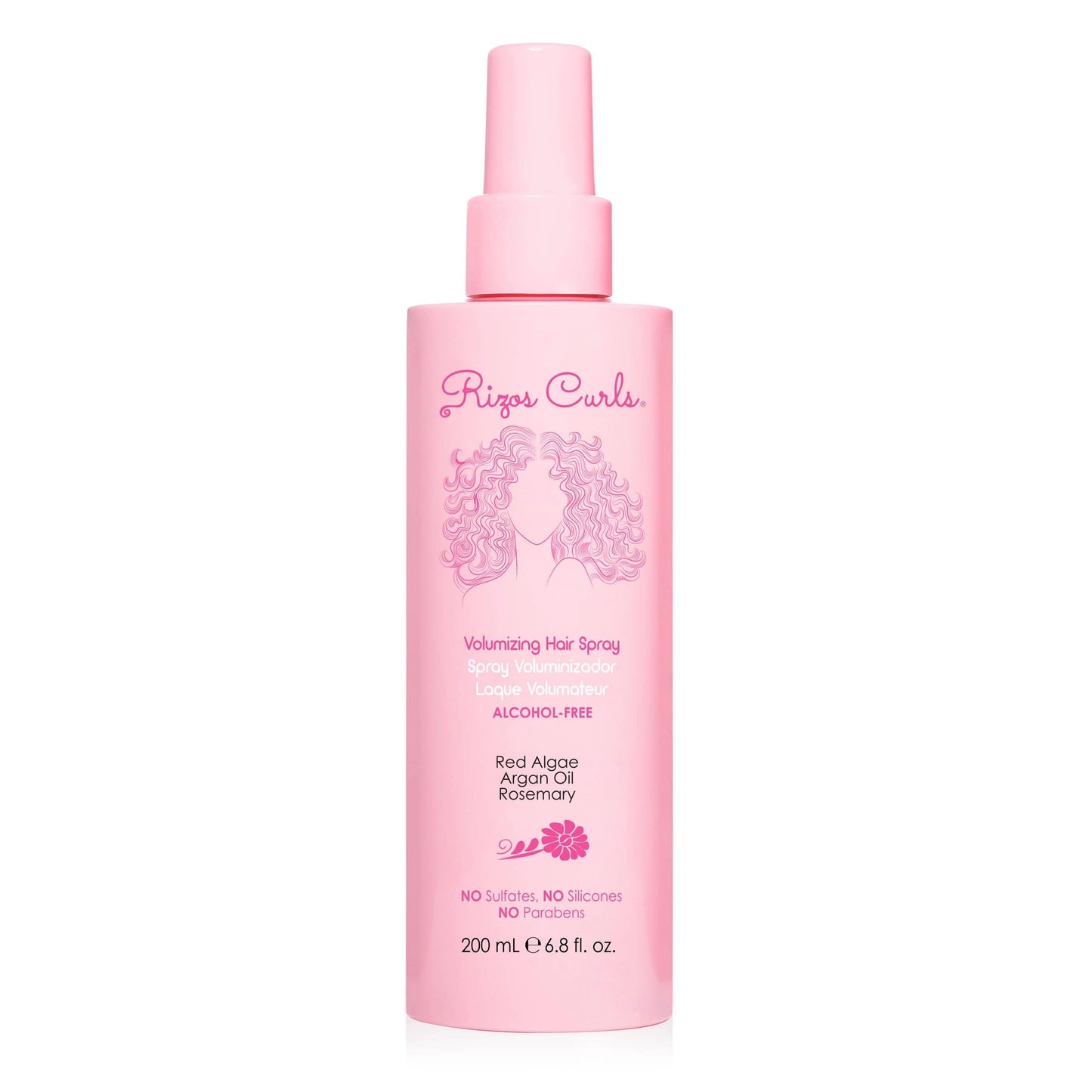 Rizos Curls Alcohol-Free Curl Hair Spray - Flexible Hold, Volume & Frizz Control - Adds Shine & Bounce for All Hair Types Wavy, Curly, Coily 1a-4c